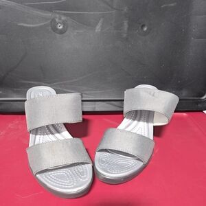 CROCS Light Gray Slide Sandals